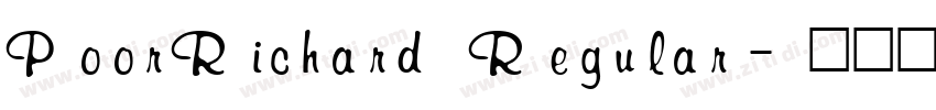 PoorRichard Regular字体转换